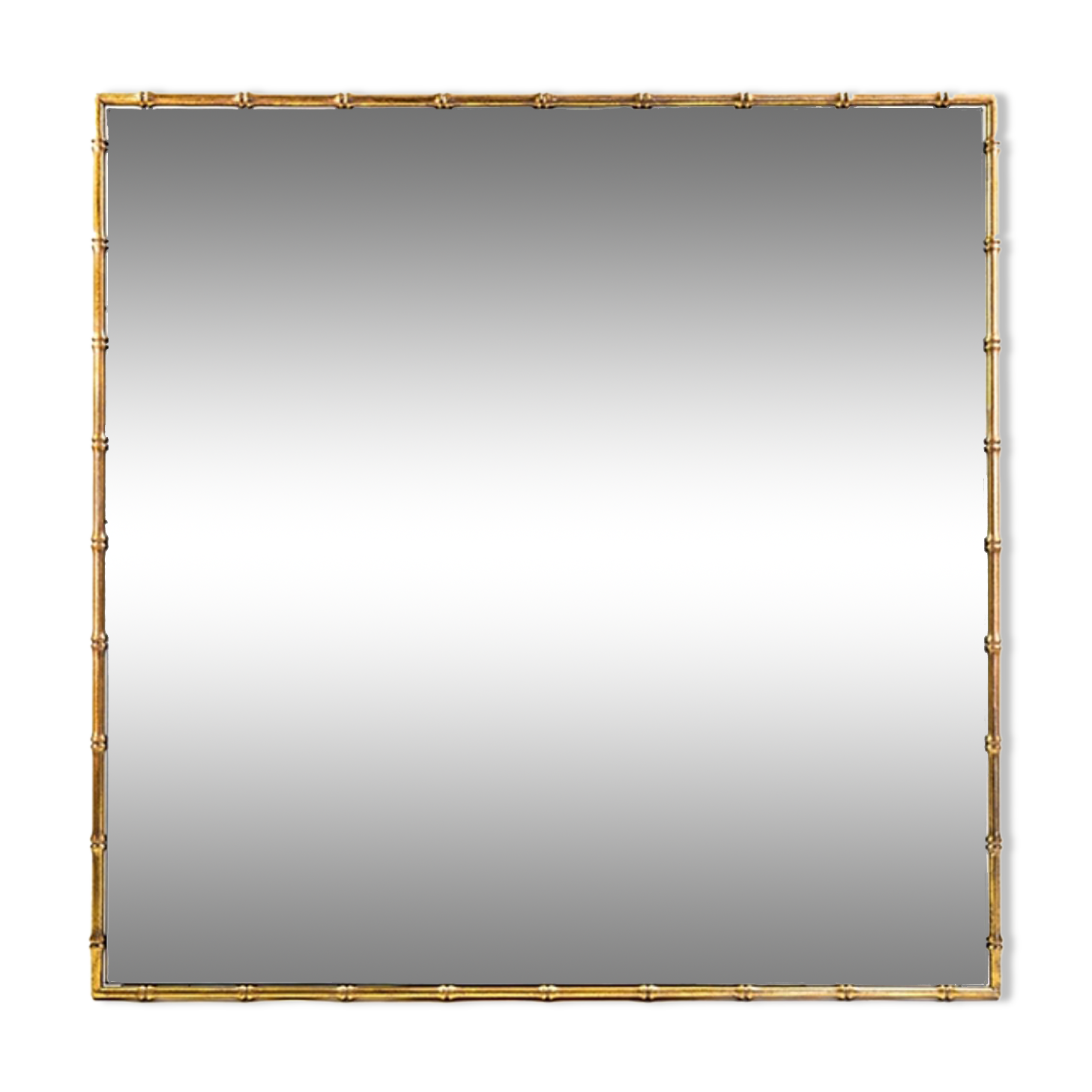 Bamboo mirror gold metal