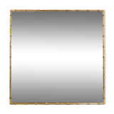 Miroir bamboo métal doré