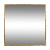Miroir bamboo métal doré