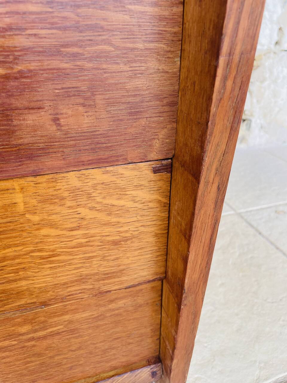Oak storage unit, splayed legs circa 1950s
