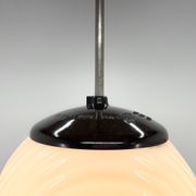 Mid Century Milk Glass & Bakelite Pendant, 1950's