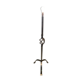 Brutalist tripod floor lamp in wrought iron
