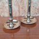 Pair of gilded brass candle holders