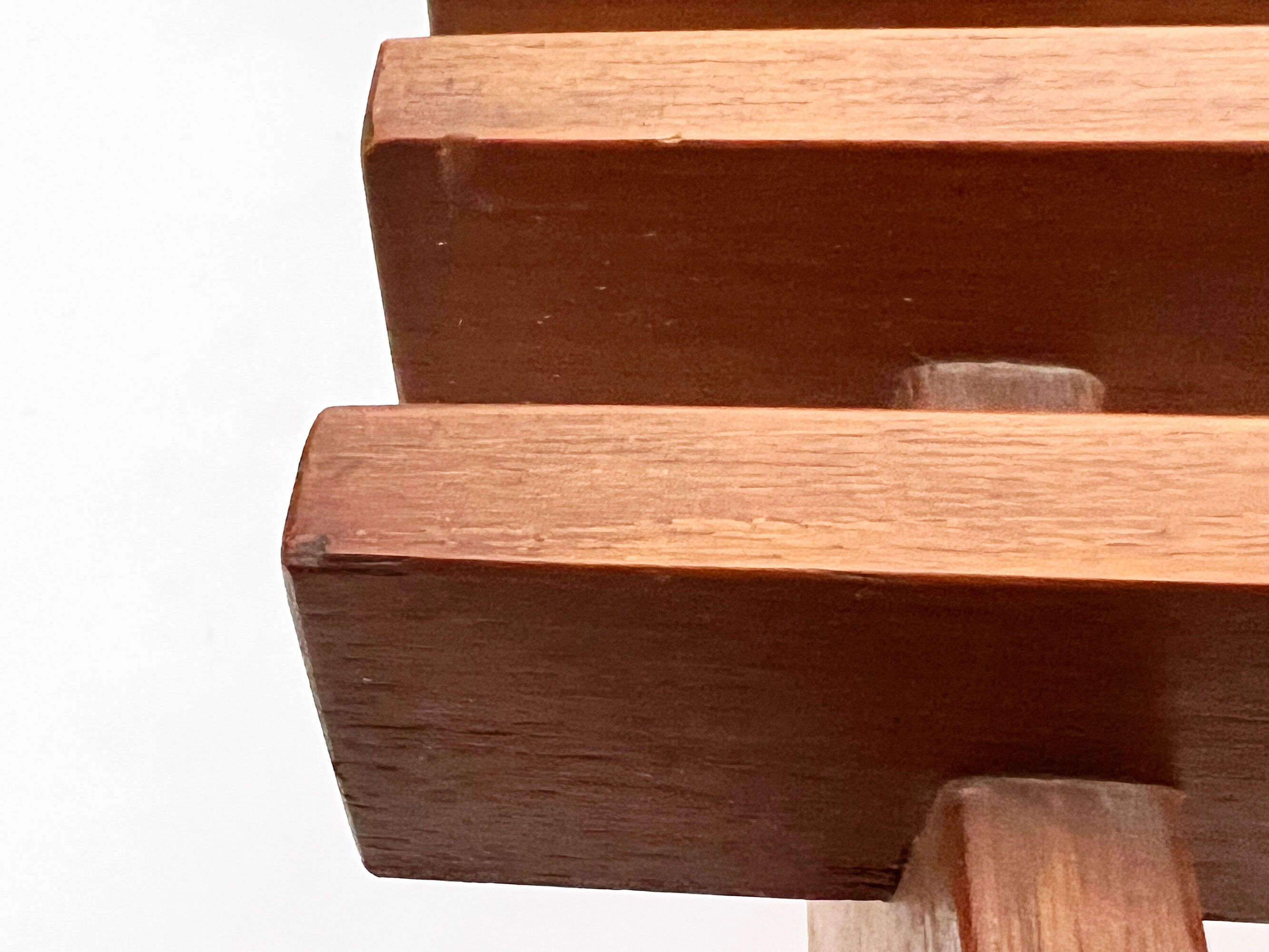 Teak bench designed by Inge and Luciano Rubino for APEC