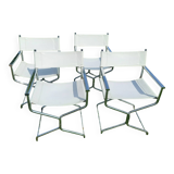 4 fauteuils cuir charme vintage metteur en scène