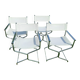 4 vintage charm leather director's armchairs
