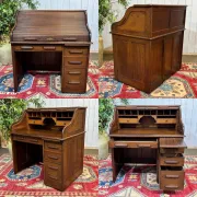 Bureau à cylindre en chêne
