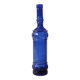 Bouteille décorative en verre bleu cobalt avec bouchon en liège / Espagne / Années 1990