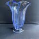 Large blue glass vase with inclusions – Murano art glassware