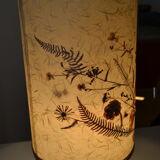 Lampe brutaliste moderniste forme libre 60's bois d'olivier