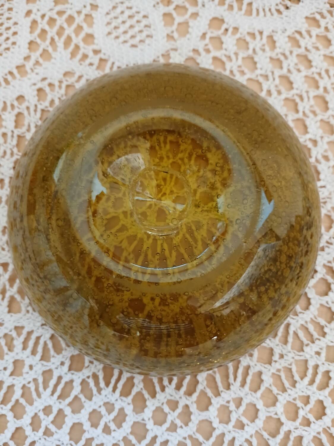 Vide poche, coupe en verre bullé