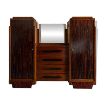Meuble Art déco, buffet art déco bois et miroir, meuble de rangement, décoration intérieure
