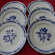 Lot de 6 assiettes plates en faience décor de roses.