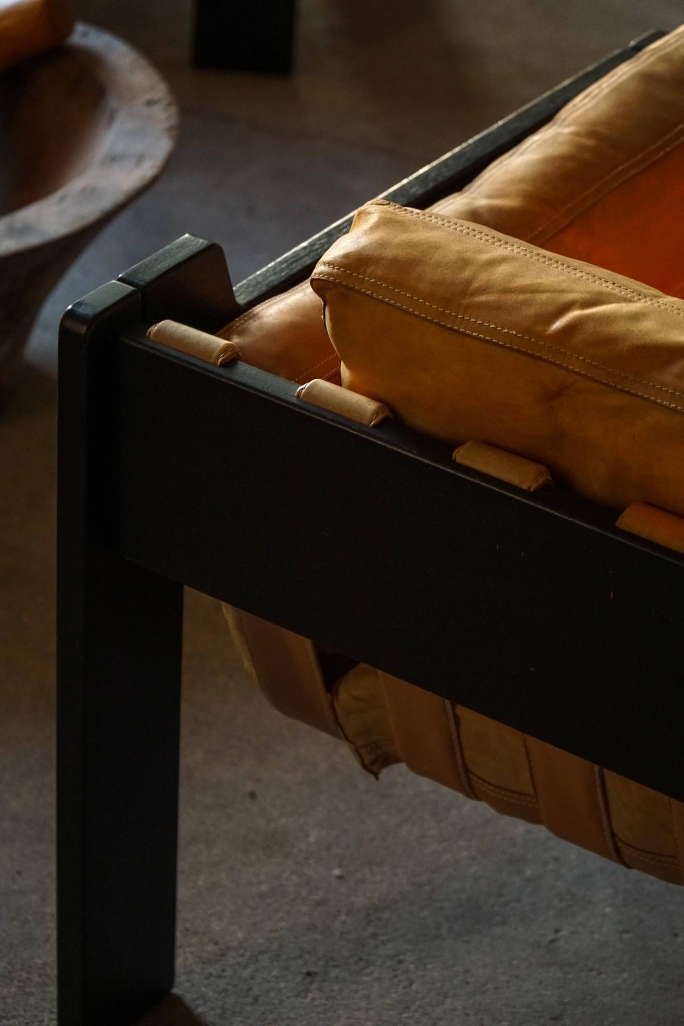 Pair of Easy chairs by Rud Thygesen & Johnny Sørensen in wood and leather, 1970s.