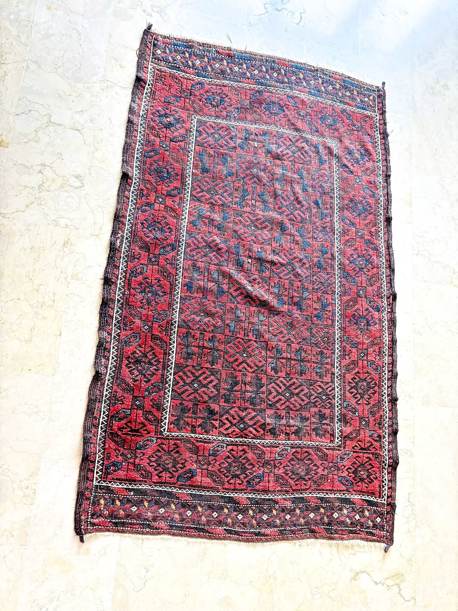 Carpet made in Iran, in very good condition, multicoloured, very picturesque.