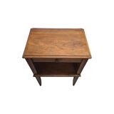 French Oak Bedside Table With Drawer, 1940s