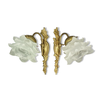 Pair of Louis XV style wall lamps