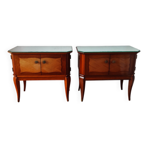 Paire tables chevet - art