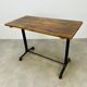 Table de bistrot pied fonte plateau bois
