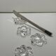 4 Clear Glass Knife Rests - Pukkeberg - Sweden - 1970