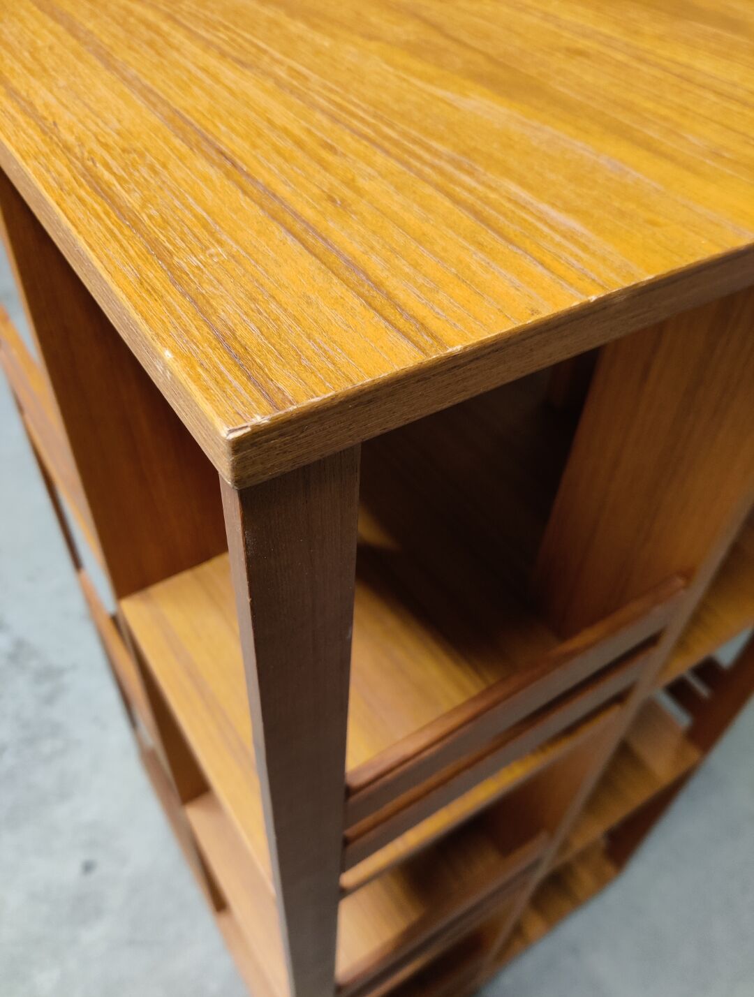 Vintage Scandinavian rotating bookcase