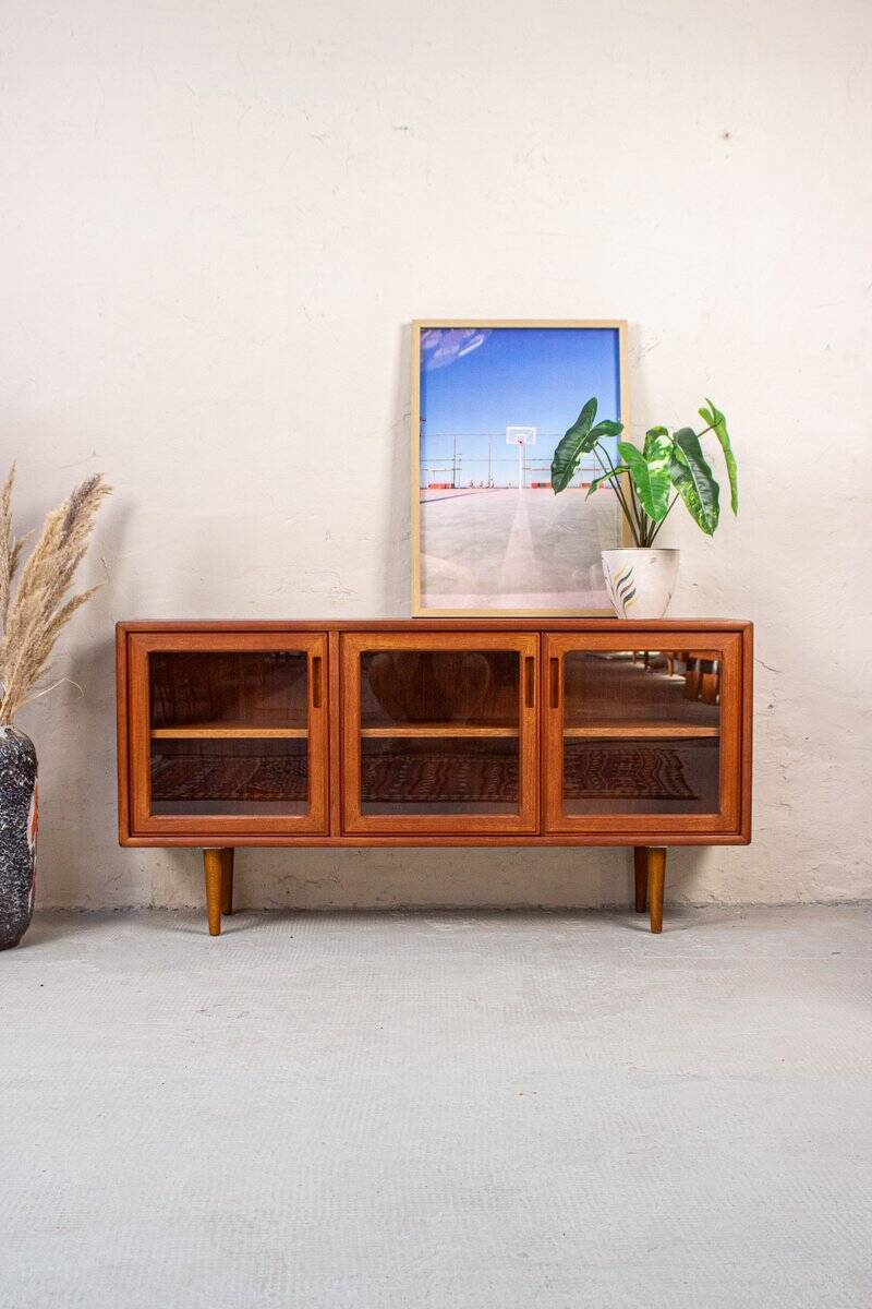 Vintage Teak Display Cabinet, Denmark, 1980s