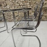 Round table and 4 chairs set, 1970