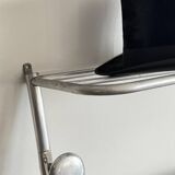 Vintage wall-mounted aluminum coat rack