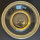 Cut glass and silver metal dish on pedestal