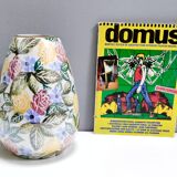 Painted Porcelain Flower Vase by Bassano with a Floral Pattern, Italy