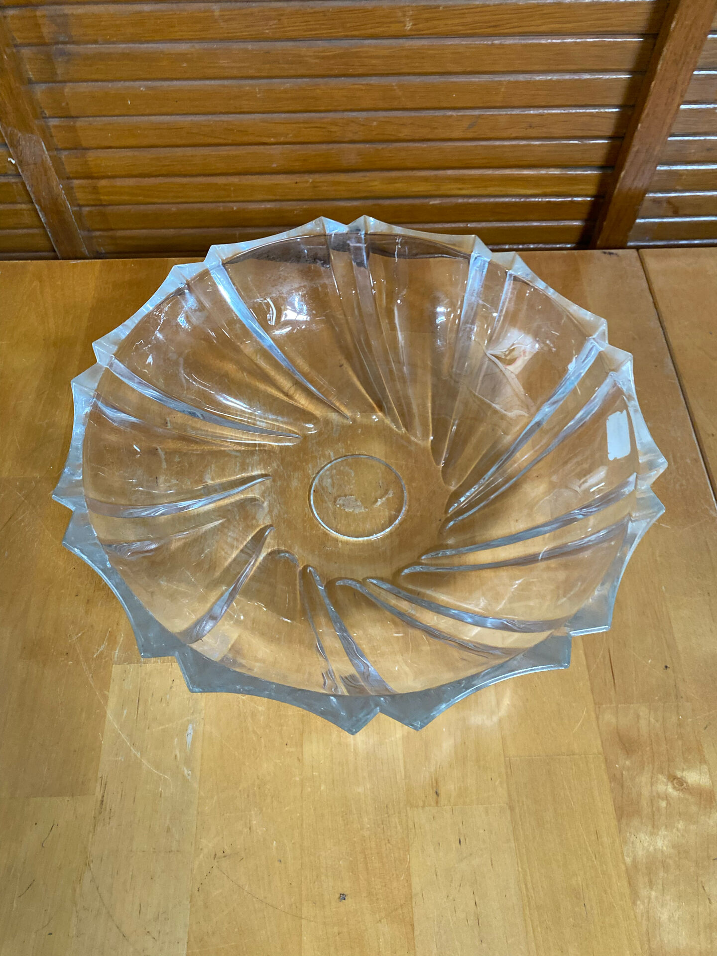 Vintage art deco alpina moulded crystal cup