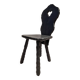 Black wooden brutalist chair