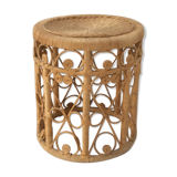 Pretty coffee table, stool, or peacock rattan bedside