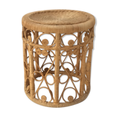 Pretty coffee table, stool, or peacock rattan bedside