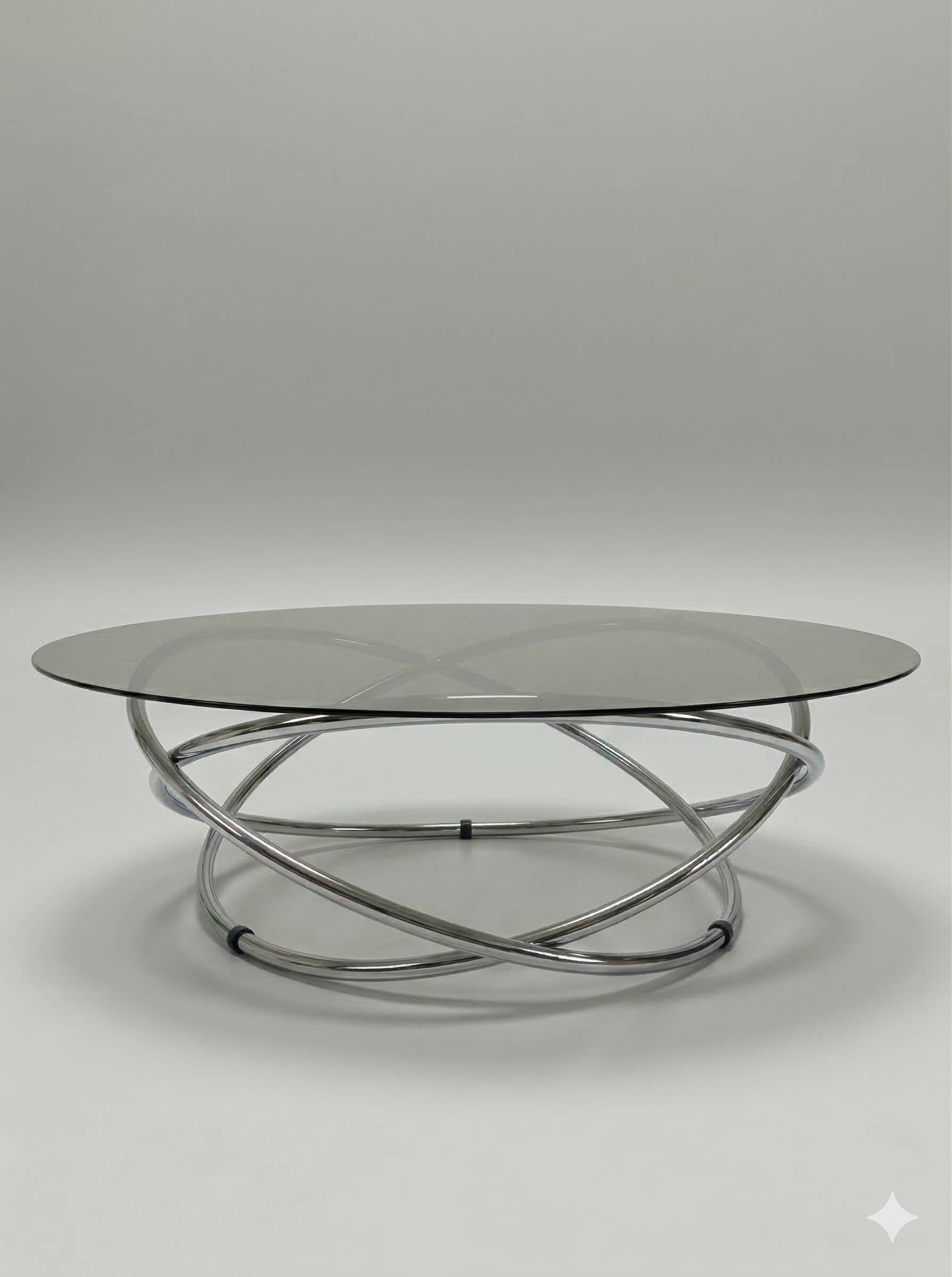 Table basse space age modèle Swirl par Miniforms, Italie 1970