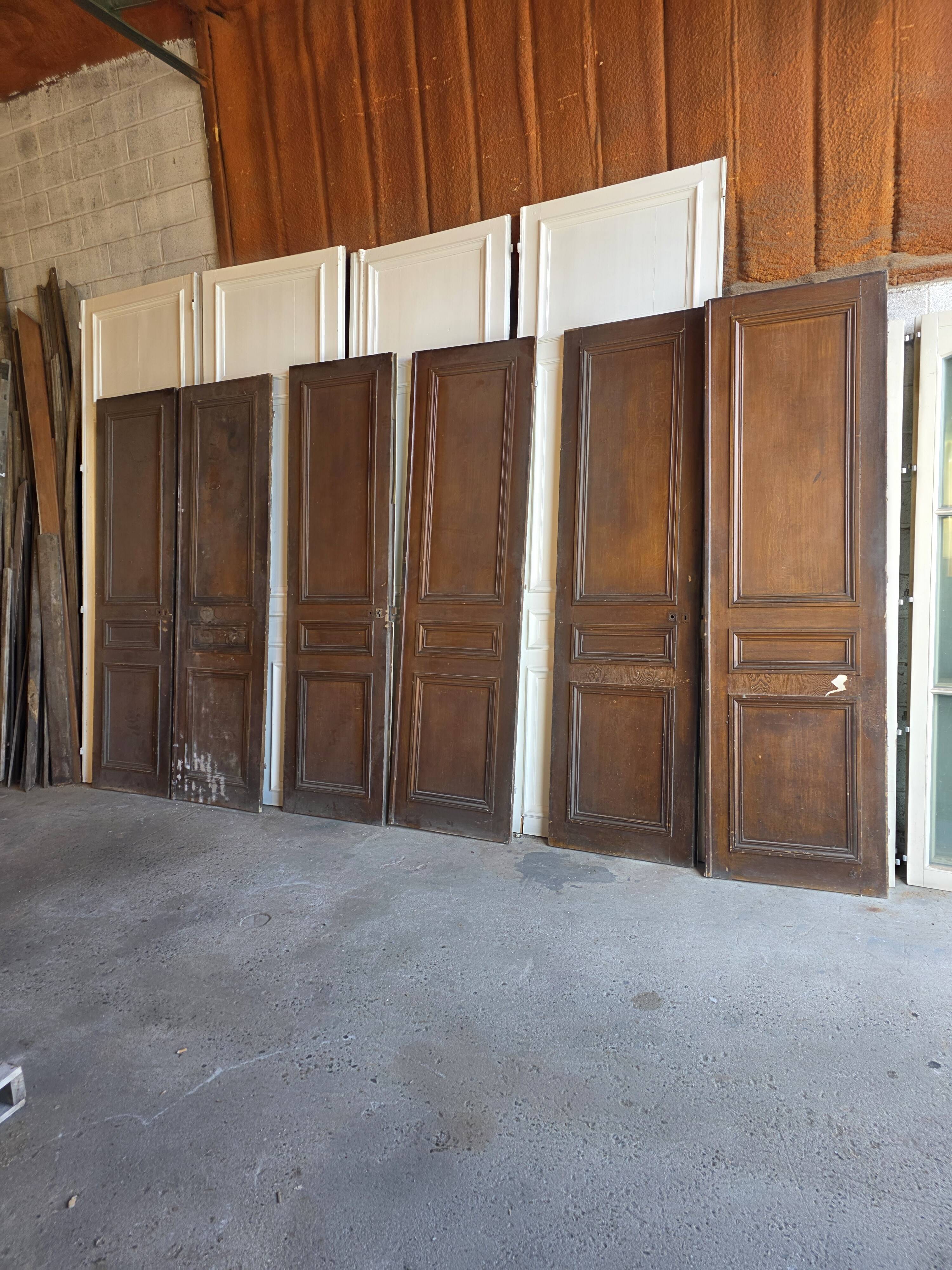 3 paires de portes de séparation du XIXème s.