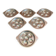 Set of 6 Stainless Steel Escargot Plates with 6 Compartments Made in Japan Used