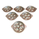 Set of 6 Stainless Steel Escargot Plates with 6 Compartments Made in Japan Used