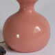 Pink lacquered turned wooden lamp base 70s