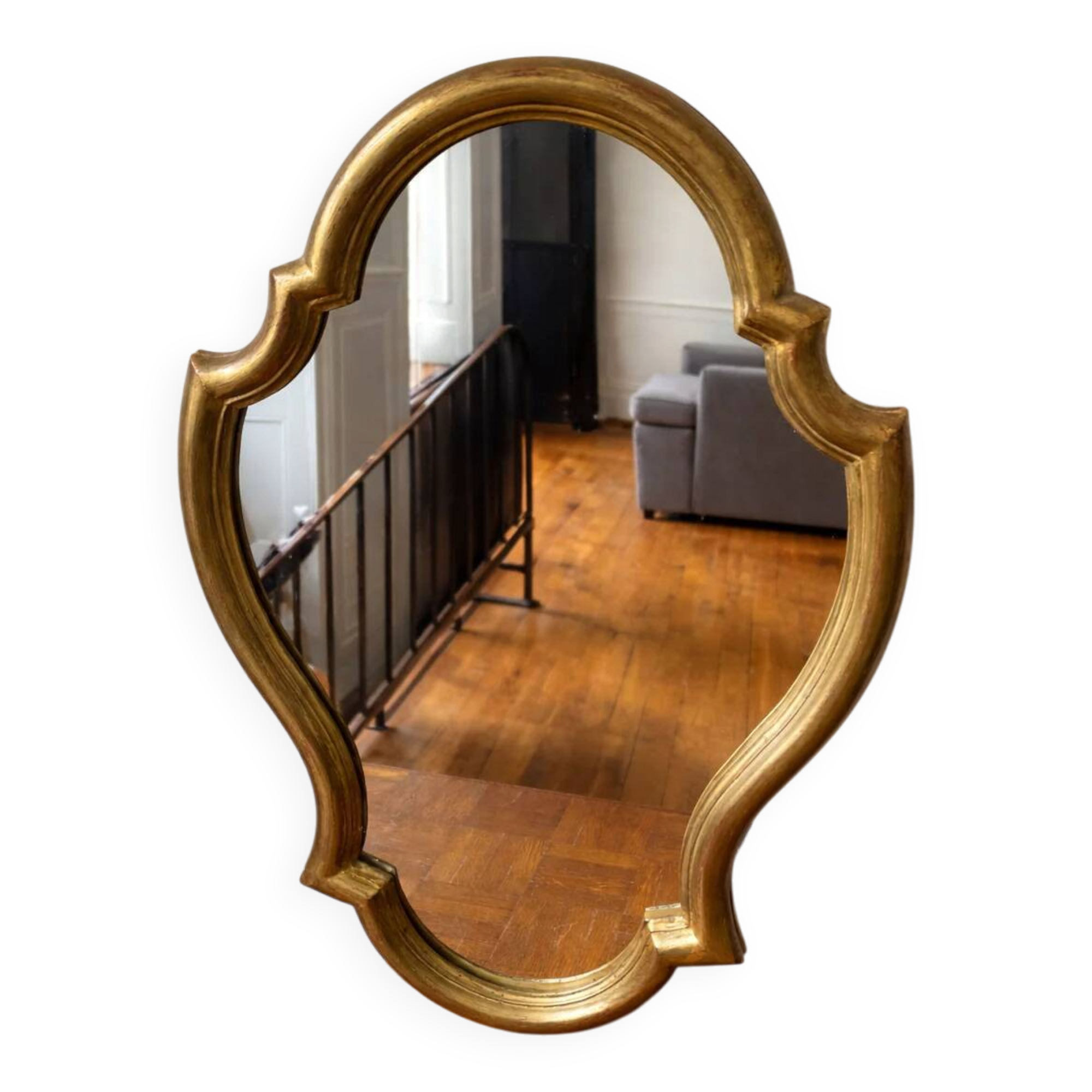 Baroque mirror in gilded wood