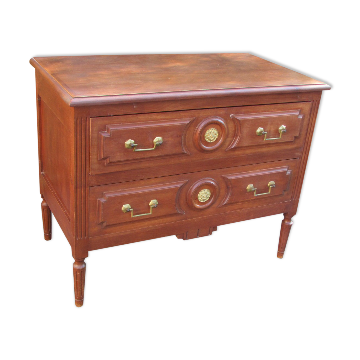 Parisian jumping chest of drawers, 2 drawers, Louis XVI style