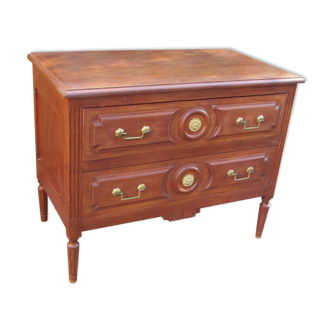 Parisian jumping chest of drawers, 2 drawers, Louis XVI style