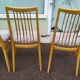Lot de 8 chaises scandinave bois et tissu