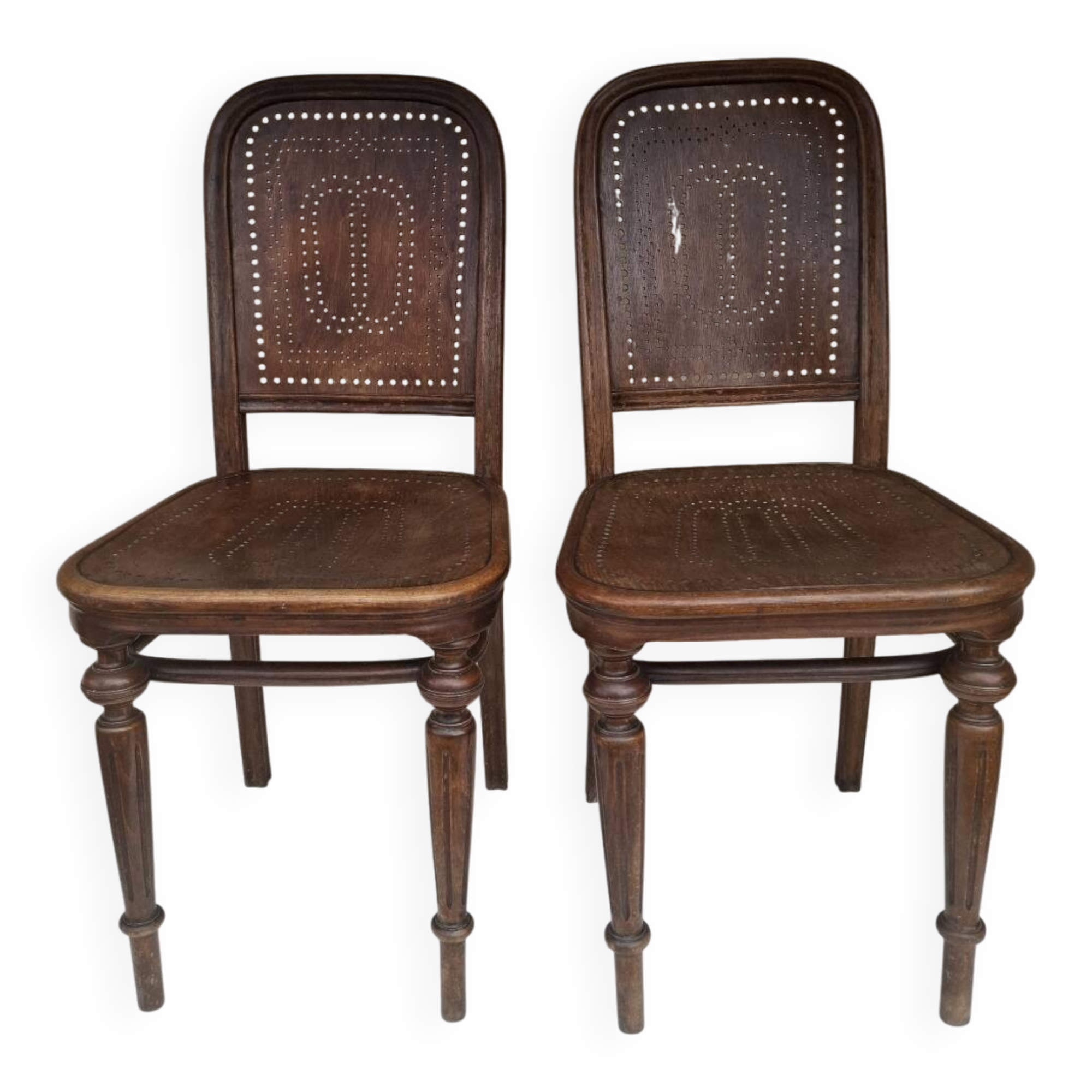 Pair of Thonet Vienna bistro chairs