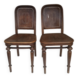 Pair of Thonet Vienna bistro chairs
