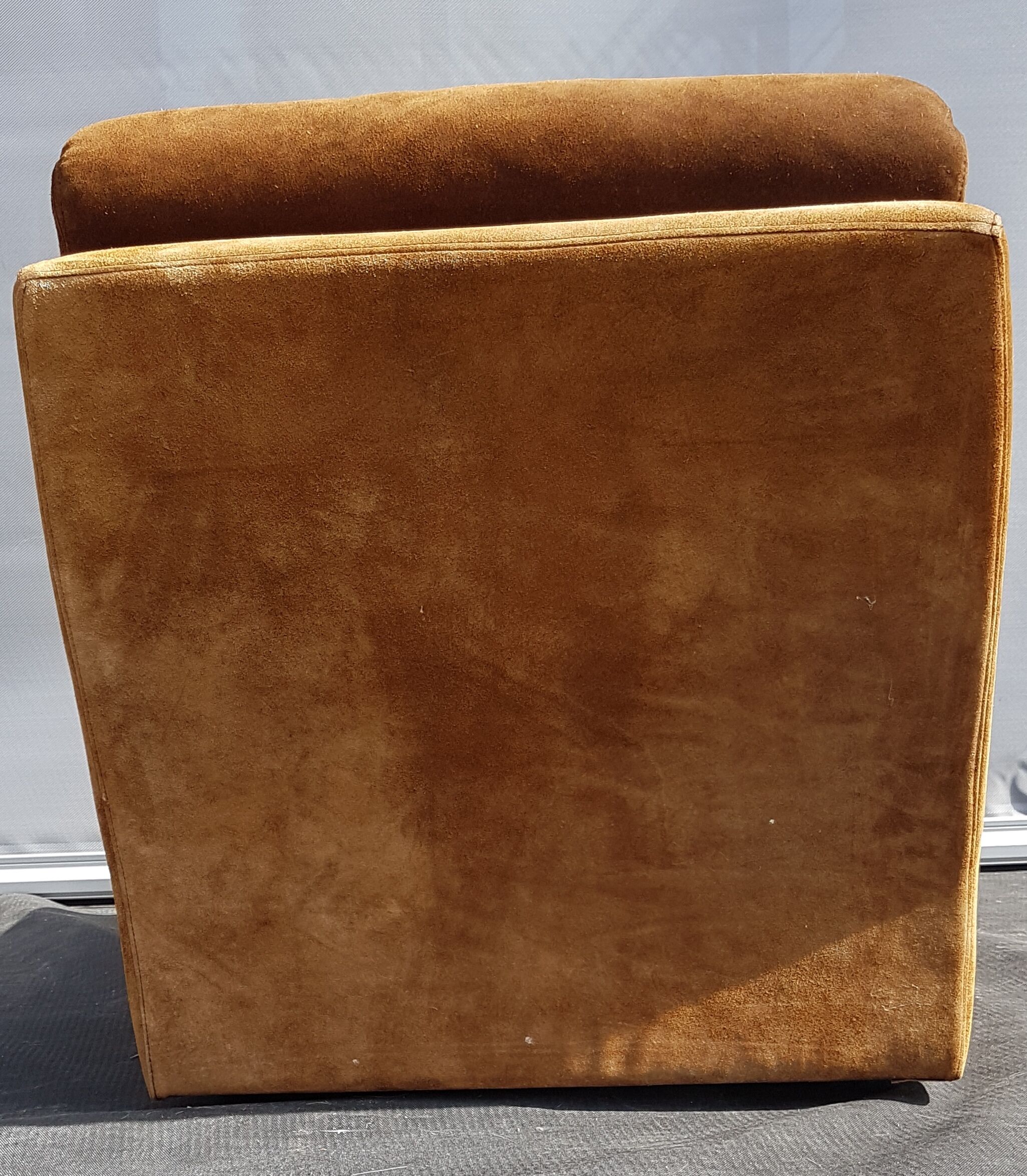 Armchair Jacques Charpentier chocolate skin
