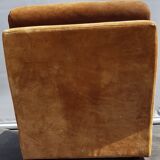 Armchair Jacques Charpentier chocolate skin