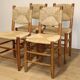 Series of 4 Charlotte Perriand Chairs Model "Bauche" BCB Edition