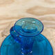Bougeoir en verre soufflé bleu style Biot
