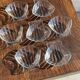 7 vintage shell-shaped bowls in Pyrex glass from France
